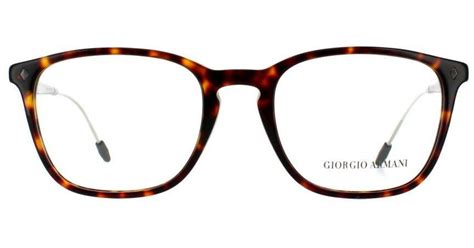 Giorgio Armani Rechthoekige Dark Havana Bril Frames In Het Bruin Voor