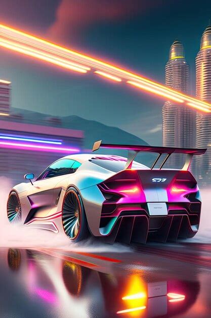 Premium Ai Image Street Racing Of The Future Futuristic Sports Car In