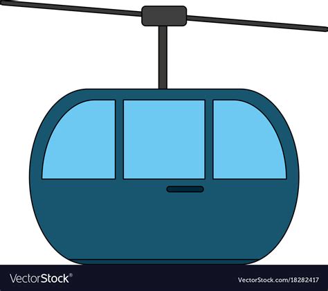 Funicular cable car icon image Royalty Free Vector Image