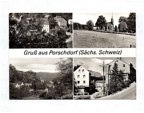 Ak Gruß aus Porschdorf Sächsische Schweiz DDR Nr 195615956571