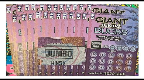 Sc 500 Giant Jumbo Bucks Scratch Off Lottery Tickets Youtube