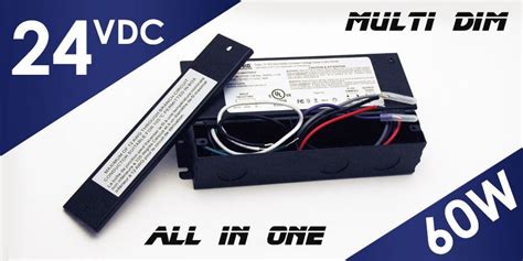 60W 24VDC Class 2 Triac 0 10V Dimmable LED Driver MD 024 060VTDHV2