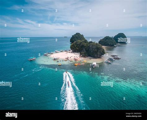 An Aerial View Of Hagonoy Island In Salvacion Surigao Del Sur