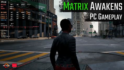 Matrix Awakens Pc Unreal Engine 5 City Sample Rx 570 Gameplay Youtube