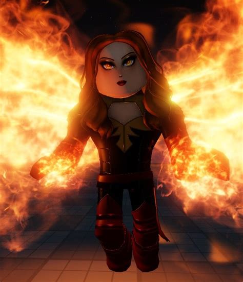 An Animated Woman Standing In Front Of Fire