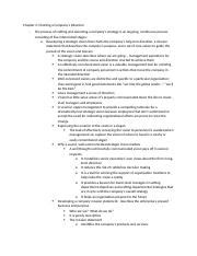 Mba Chapter Notes Docx Chapter Charting A Company S Direction