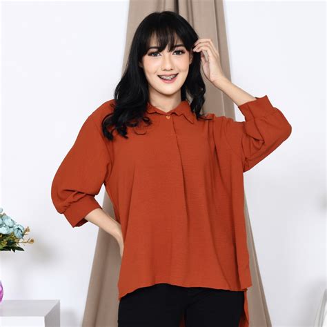 Jual Blouse Wanita Terkini Lengan Balon Kemjea Wanita Penguin Lengan