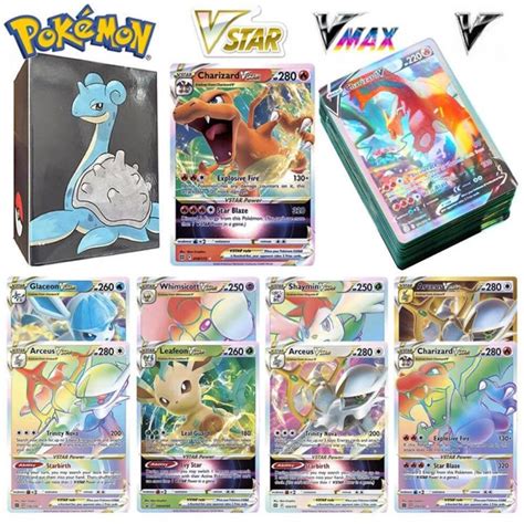 New Pokemon Cards English Version Holographic Board Game Vstar