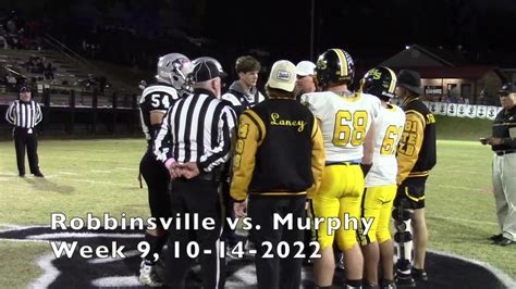 Nc High School Football Highlights Murphy Vs Robbinsville Week 9