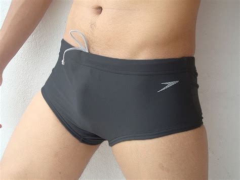 Nwt Speedo Mens Brief Swim Trunks Dark Gray L 30 32 Ebay