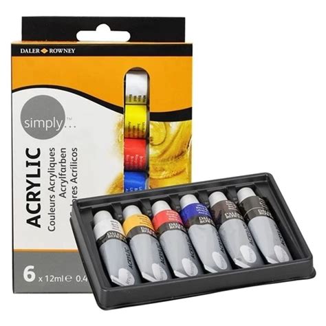 Estojo Acrilico Tubo C6cores Simply Daler Rowney
