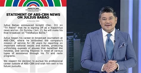 Statement Of Abs Cbn News On Julius Babao