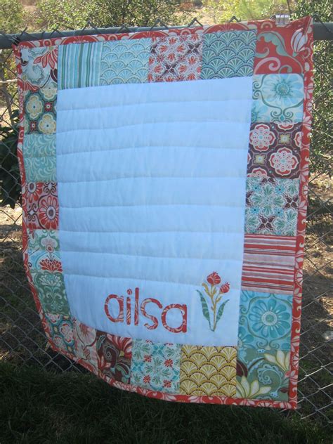 Custom Baby Quilt Personalized With Baby S Name 125 00 Via Etsy