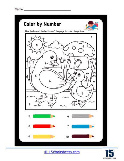 Color By Number Worksheets 15 Worksheets Library