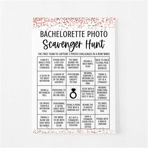 Bachelorette Scavenger Hunt Ideas