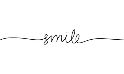 Premium Vector Smile Word Continuous One Line With Word Minimalistic