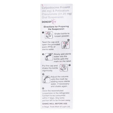 Doxcef Cv Suspension 30ml Price Uses Side Effects Netmeds