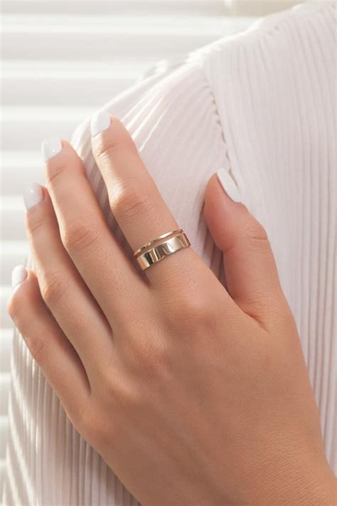 Thin Wedding Band Gold Wedding Ring Simple Ring Bride Etsy Canada