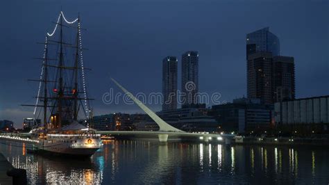 ARA Presidente Sarmiento Museum Ship At Night In Buenos Aires, Argentina. Editorial Photo ...