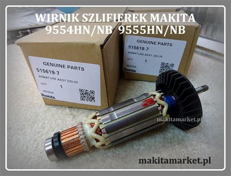 WIRNIK SZLIFIERKA MAKITA 9554HN 9554NB 9555HN 9555NB nr. kat. 515619-7 ...