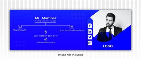 Premium Vector Modern Professional Email Signature Template Design