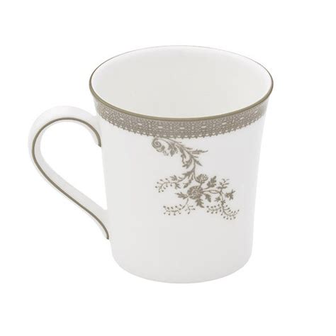 Vera Wang Wedgwood Vera Lace Platinum Mug Royal Doulton Outlet