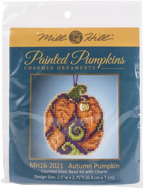 Autumn Pumpkin Cross Stitch Kit Mill Hill 2020 Ornament MH162021 For