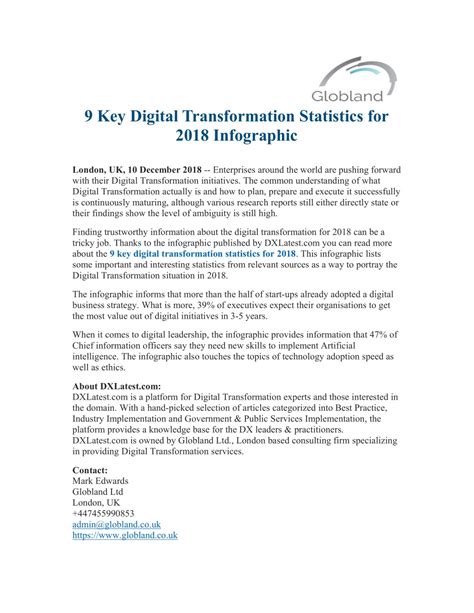 Ppt 9 Key Digital Transformation Statistics For 2018 Infographic Powerpoint Presentation Id