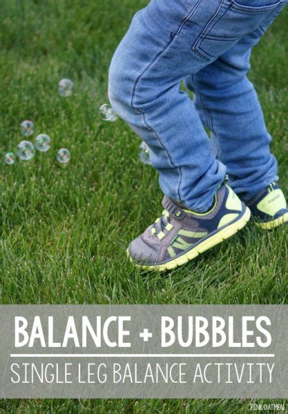 Single Leg Balance Exercise With Bubbles Pink Oatmeal