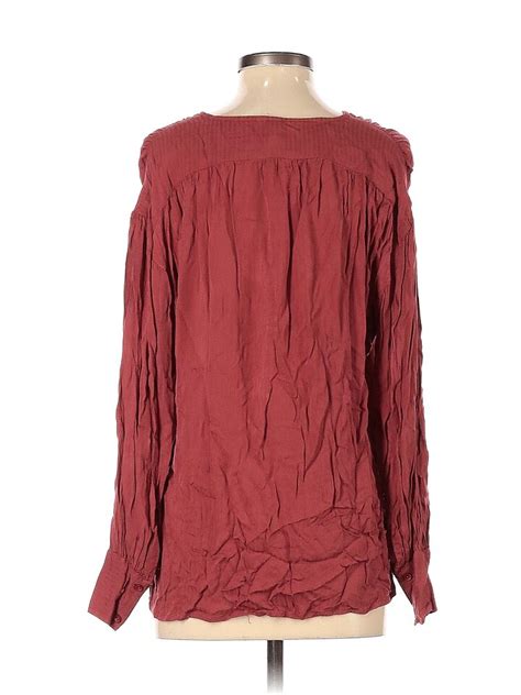 Treasure And Bond Women Red Long Sleeve Blouse Xxs Ebay