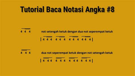 Tutorial Baca Notasi Angka 8 Youtube