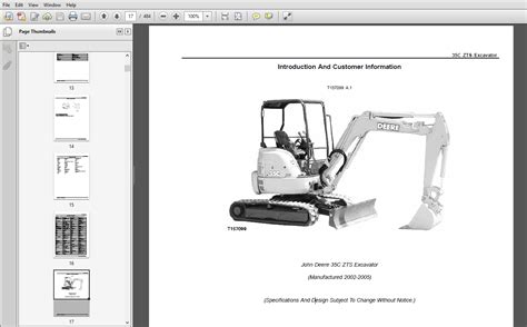 John Deere C Zts Excavator Parts Catalog Manual Pc Pdf