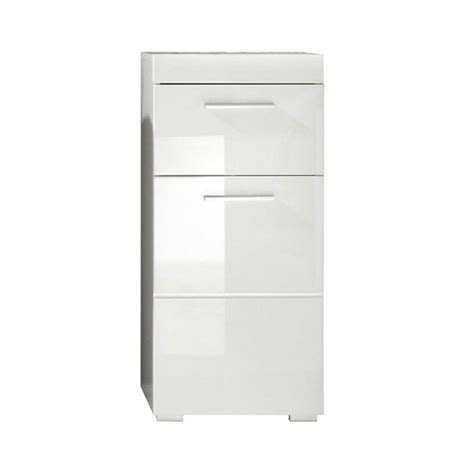 Tall White Gloss Bathroom Cabinet Rispa