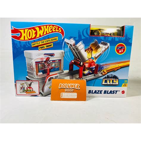 Jual Hot Wheels Blaze Blast Race Track Set Original Mattel Hotwheels Shopee Indonesia