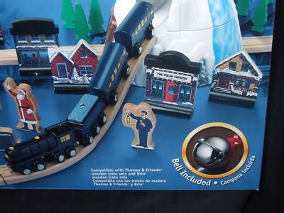 Imaginarium Lionel Polar Express Wood Train Set W Bell