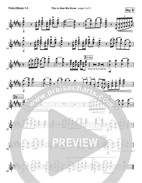 This Is How We Know Flute Oboe Sheet Music Pdf Matt Redman Praisecharts