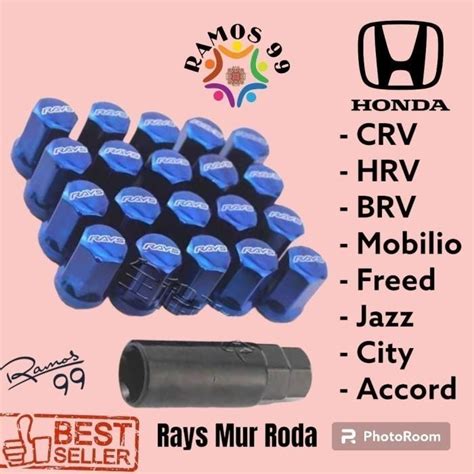 Jual HONDA CIVIC BRIO LUG NUT RACING BAUT RODA MUR RAYS VELG MOBIL BAJA