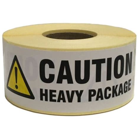 Caution Heavy Package Printed Parcel Labels Postage Stickers Self