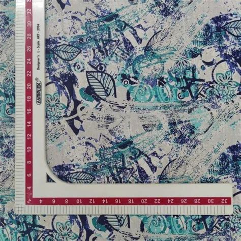 White Blue Digital Print Cotton Fabric At Rs Cotton Digital