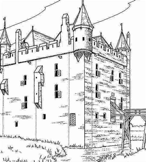 Coloriage Chateau B Timents Et Architecture Dessin