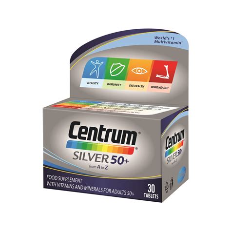 Centrum Silver 50+ Витамини и минерали за хора на възраст над 50 години ...