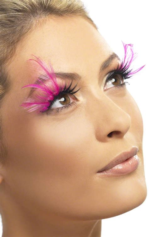 Pestañas con plumas rosas Feather Eyelashes Fake Lashes False