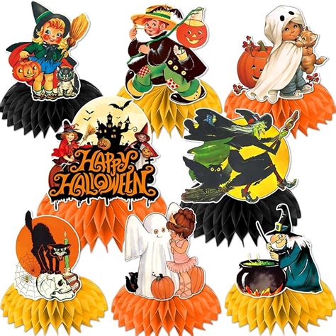 Vintage Halloween Decorations 8pcs Halloween Table Decorations Centerpieces