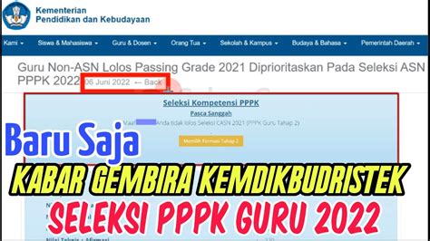 Info Resmi Kemendikbud Tentang Seleksi Pppk Guru Untuk Pelamar