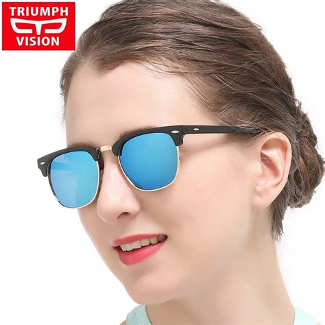 Triumph Vision Women Sunglasses For Driving Polarized Blue Mirror Color