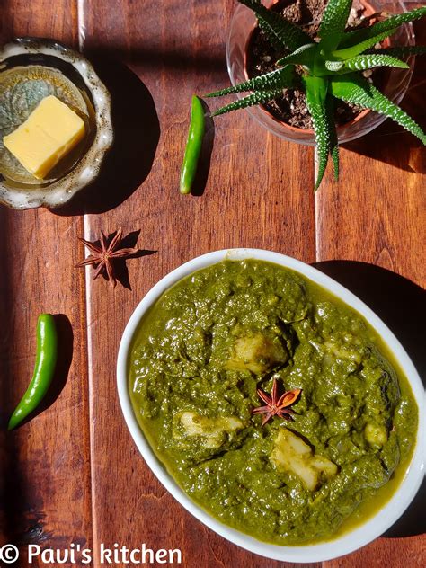 Aloo Palak Gravy Recipe Punjabi Palak Aloo Gravy Spinach Potato