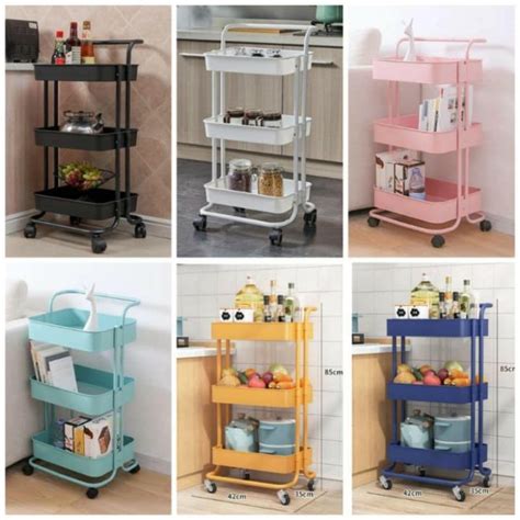 New Tier Kitchen Utility Trolley Cart Shelf Storage Rack Organizer