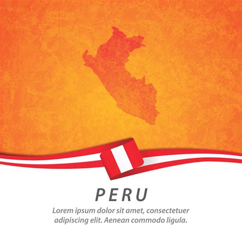 Peru flag with map 2711421 Vector Art at Vecteezy