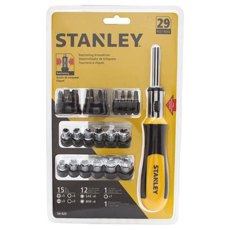 29 Pc Multibit Ratcheting Screwdriver Set 54 925 STANLEY Tools