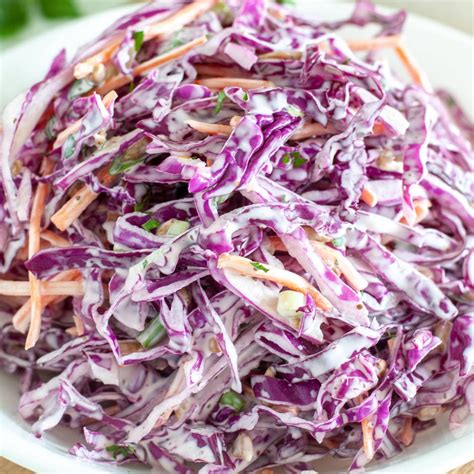 A Deliciously Tangy Red Cabbage Coleslaw Recipe Cook Eat Delicious